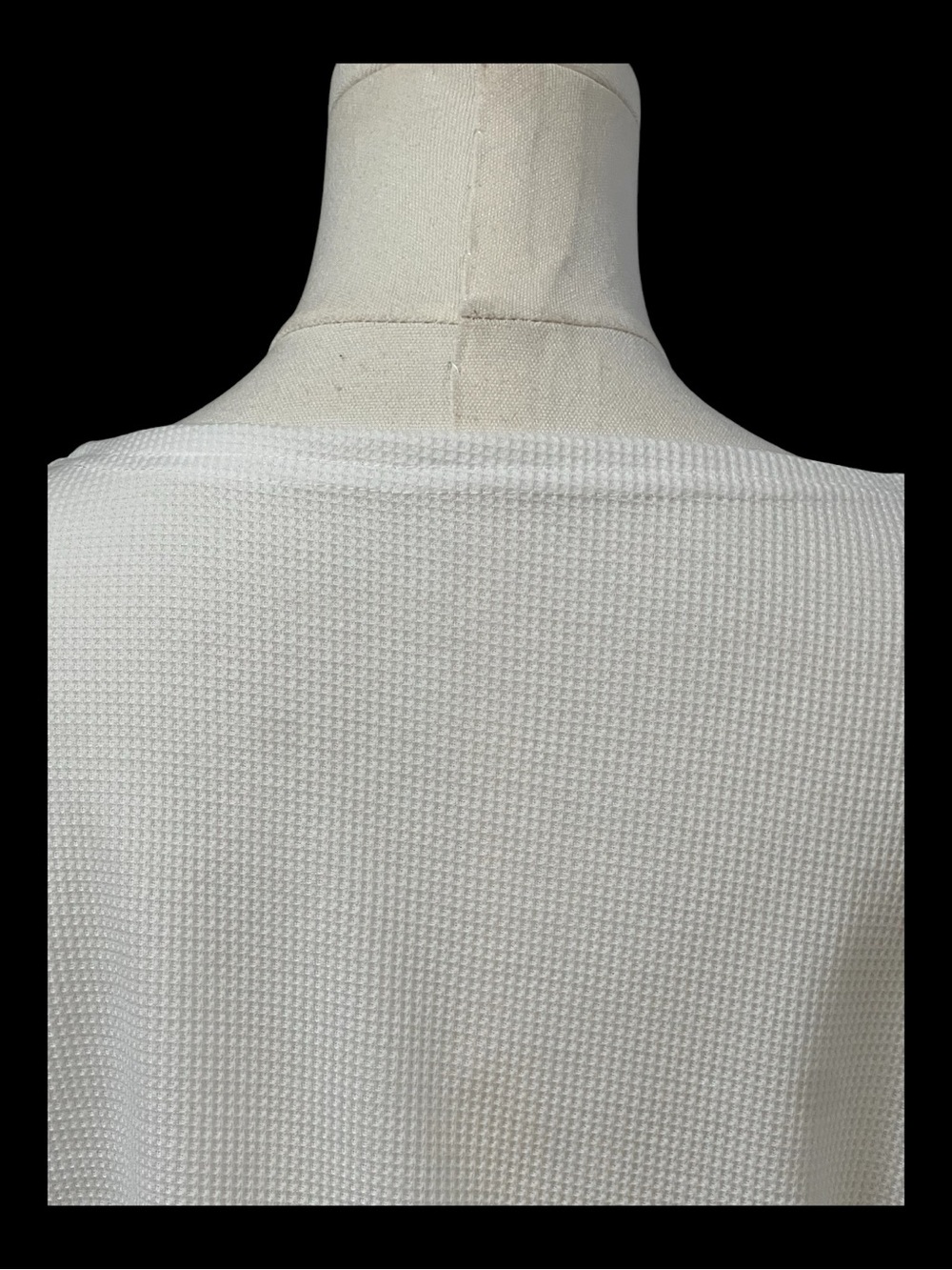 NWOT White Waffle Knit Batwing Short Sleeve Top Ribbed | Size M - Picture 6 of 8
